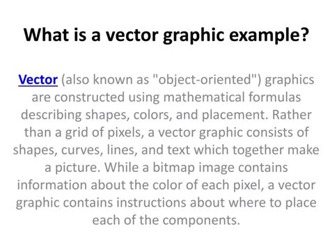 Ppt What Is A Vector Graphic Example Powerpoint Presentation Free