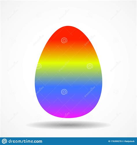 Abstract Easter Egg With Colorful Gradient Stock Vector Illustration