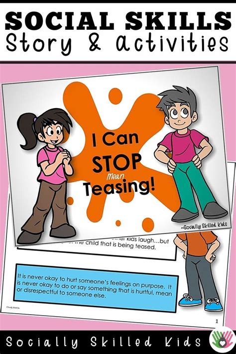 Social Skills Story And Activities I Can Stop Teasing For 3rd 5th