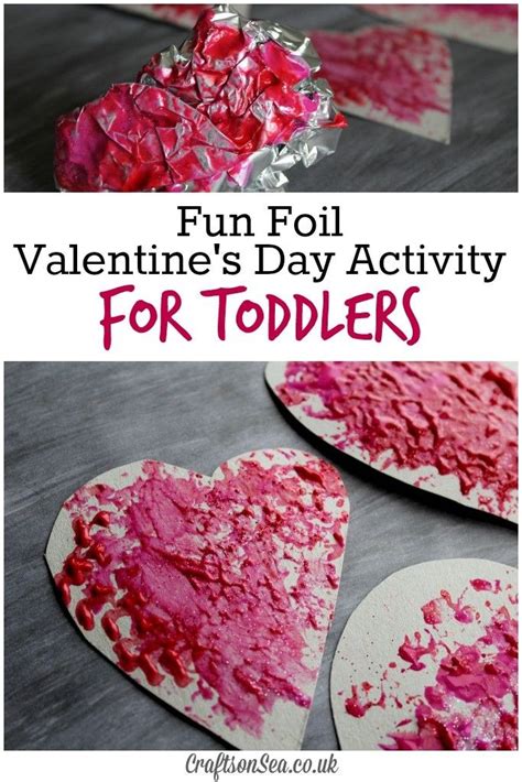 Foil Heart Painting For Toddlers Valentines Day Activities Valentine