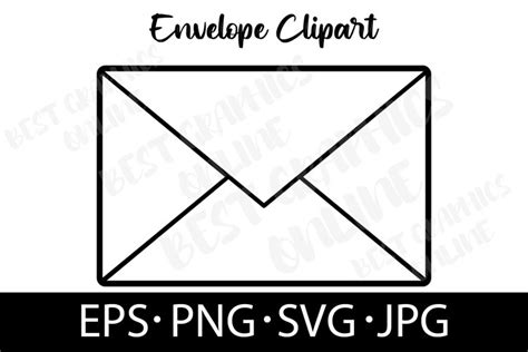 Envelope Silhouette Vector EPS SVG PNG Postal Mail Image