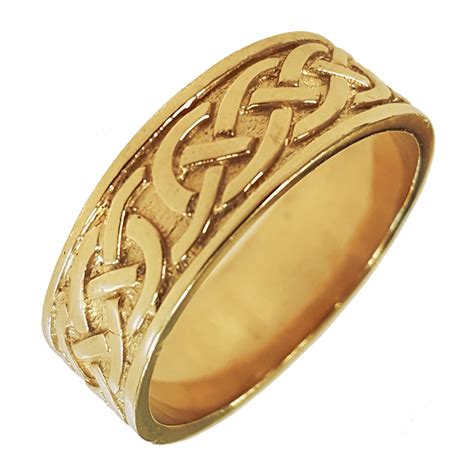 Celtic Knot Yellow Gold Wedding Band Celtic Wedding Rings Rings