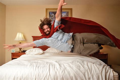 Jumping On My Hotel Room Bed Baltimore Commercial Editorial Photographer