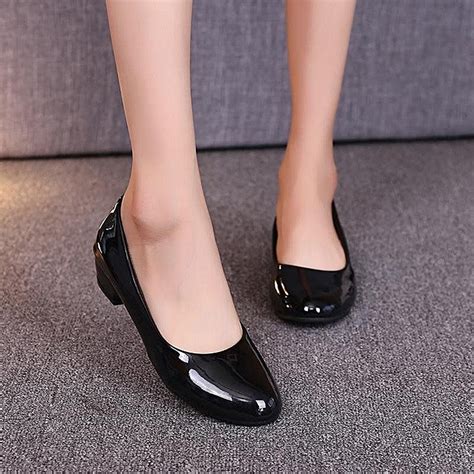 Best place to buy black dress shoes. Buy Tauntte Round Toe Shallow Square Heels Office Pumps ...