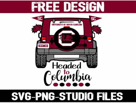 This free svg cut file comes in a single zip file with the following file formats: Free South Carolina Gamecocks Jeep SVG file. Includes png ...