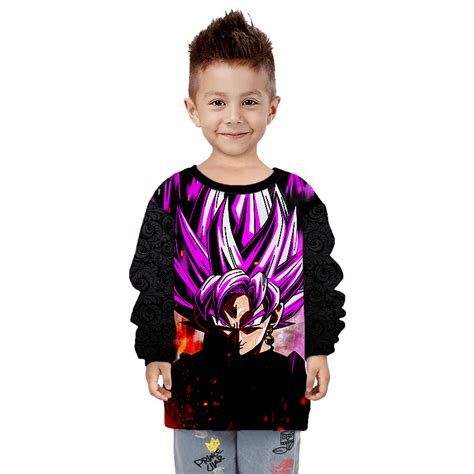 Dbz Goku Black Super Saiyan Rose Dark Cool Pattern Kids Sweatshirt