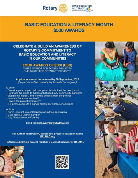 Basic Education And Literacy Rotary Action Group Awards Contest