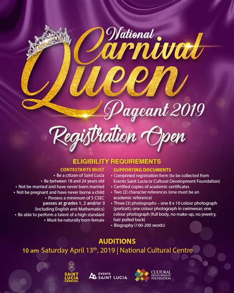 Open Auditions Cultural Development Foundation Cdf St Lucia