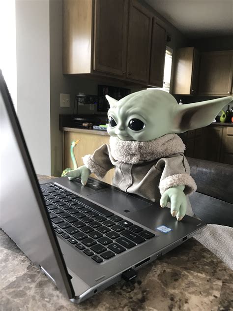 In memes, baby yoda is a spiritual the successor to short tyler1, mini keanu and other memes starring chaotic children. Baby Yoda hard at work. Hope he doesn't strain his eyes in ...