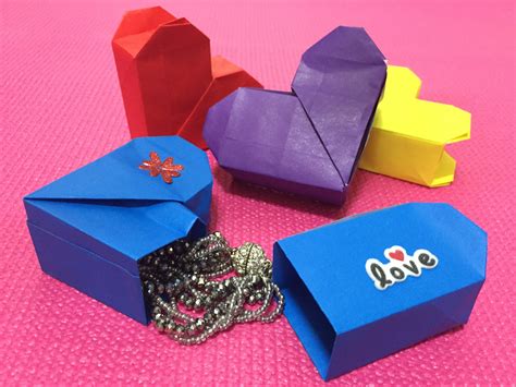 Origami Heart Box With Lid Origami