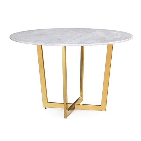 Maxim White Marble 48 Round Dining Table Top Dining Table Marble