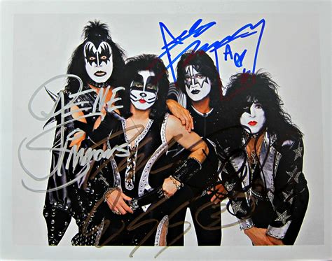 Kiss Band Autographed Photo Memorabilia Center