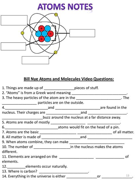 A type of cell division done by most of your cells why is the onion root a good specimen for studying mitosis? 30 Bill Nye atoms Worksheet | Education Template