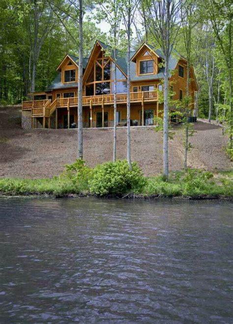 So Beautiful Lakeside Cabin Log Homes Lake House