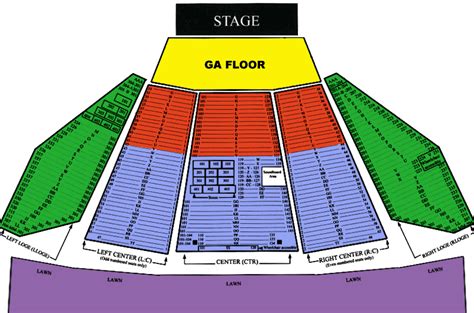 Merriweather Post Pavilion Seating Chart Ga Floor