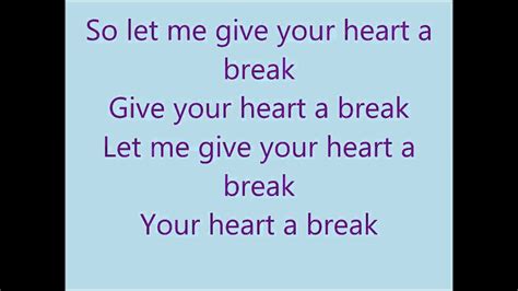Glee Give Your Heart A Break With Lyrics Youtube