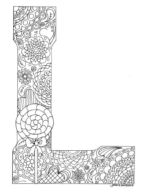 Letter L Colouring Page – Jackie Wall Studio