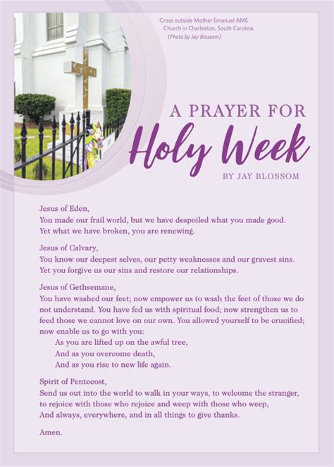 A Prayer For Holy Week The Presbyterian Outlook
