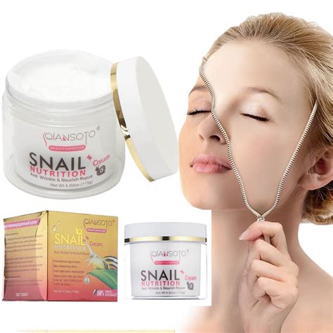 Snail Face Cream Hyaluronic Acid Moisturizer Anti Wrinkle Anti Aging Nourishing Collagen Snail