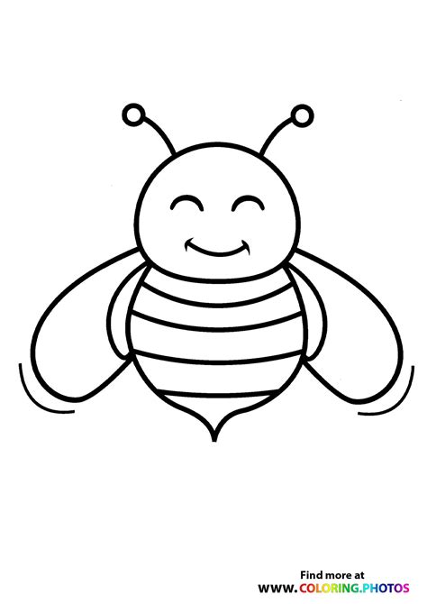 Bee Flying Coloring Pages For Kids