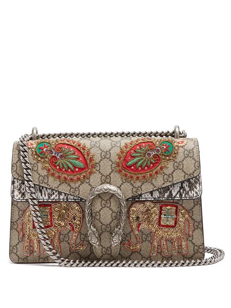 Gucci Dionysus Gg Supreme Embroidered Shoulder Bag Lyst