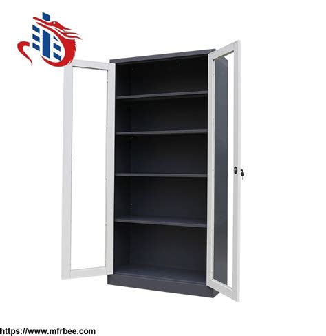 Top Rated Glass Door Metal File Cabinet Steel Swing Door Filing Storage Cabinet With Keys
