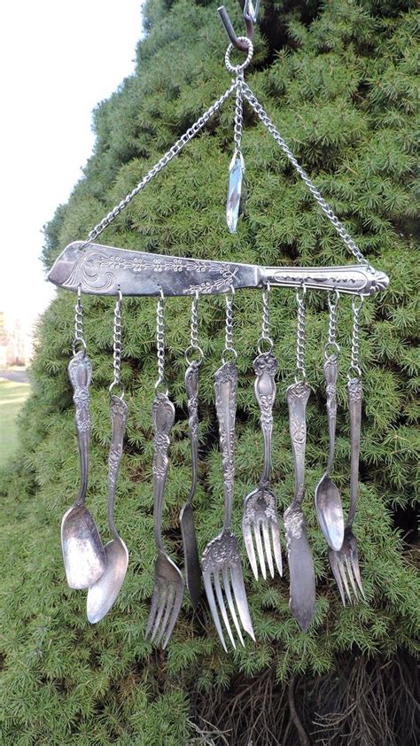 Vintage Cake Server Metal Wind Chimes Silverware Silver Etsy In 2020