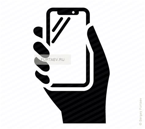 Hand Holding Phone Vector Icon