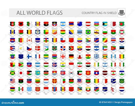 Flags Of All Countries Of The World Part Vector Image Images