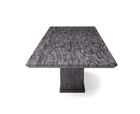 Featuring a fantastic carved timber base it has a gorgeous geometry that will add an interesting element to your dining space. Mocha 220cm Grey Marble Dining Table with Freya Chairs
