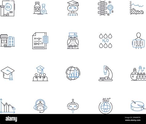 Science Outline Icons Collection Science Physics Chemistry Biology