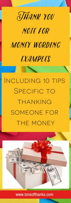Maybe you would like to learn more about one of these? How to write a thank you note for money with examples
