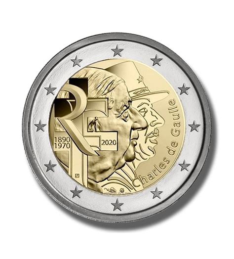 2020 France Charles De Gaulles 2 Euro Commemorative Coin