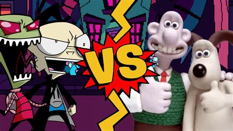 M U G E N Battles Zim Dib Vs Wallace Gromit Invader Zim Vs Wallace