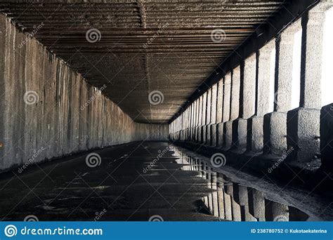 A Tunnel In The Mountains That Protects The Road From Snow Stock Photo