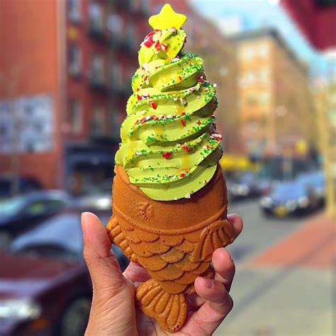 Our guide includes ice cream sandwiches, boozy sundaes, ice cream cakes and a retro favourite. christmas ice cream from Taiyaki NYC. go to my instagram ...