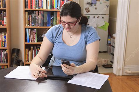 Woman With Asperger Syndrome Working Stock Image F0125187 Science Photo Library