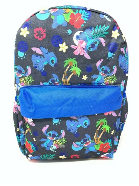 Disney Lilo And Stitch Allover Print 16 Girls Large School Backpack