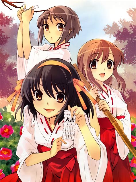 Wallpaper The Melancholy Haruhi Suzumiya Gadis Anime Suzumiya