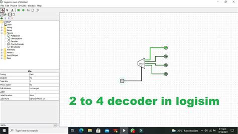 How To Use 2 To 4 Decoder In Logisim Tutorial On Simulation Of 2 To 4
