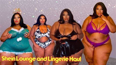 Plus Size Shein Lounge And Lingerie Try On Haul Sheinus Sheinofficial