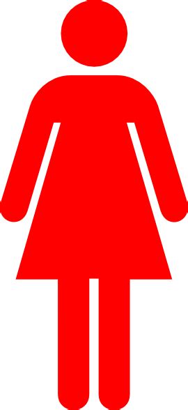 Ladies Bathroom Symbol Bright Red Clip Art At Vector Clip