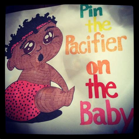 Diy Pin The Pacifier On The Baby Poster Baby Shower Games Pinterest