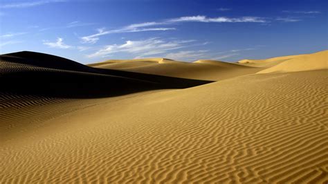 Desert Sand Dunes Under Blue Sky Hd Sand Wallpapers Hd Wallpapers