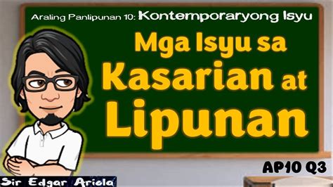 Mga Isyu Sa Kasarian At Lipunan Ap10 Q3 Fypシ Fyp Youtube