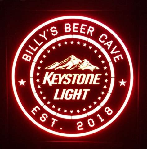 Custom Keystone Light Beer Led Sign Personalized Home Bar Pub Sign Lighted Ebay