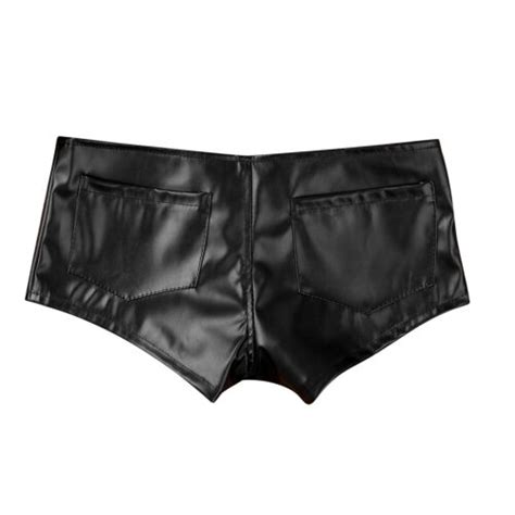 Women Dance Bottoms Shiny Club Wear Mini Booty Daliy Shorts Wet Look Hot Pants Ebay