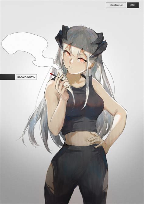 Safebooru Girl Absurdres Arknights Artist Name Bangs Bare Arms Bare Shoulders Black Pants