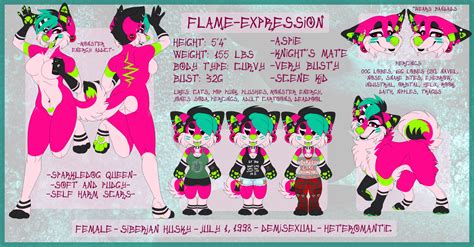 Current 2017 Fursona Sfw Ref By Flame Expression On Deviantart