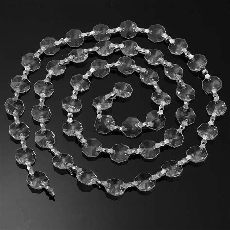 Buy Kiwarm Clear Octagonal Glass Crystal Garland Bead